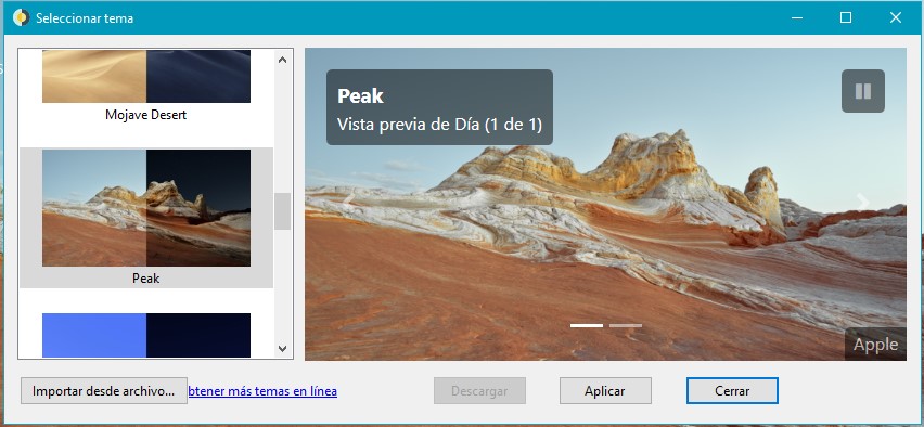 Puedes personalizar Windows 10 con WinDynamicDesktop, que ajusta el papel tapiz automáticamente según la hora del día.