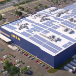 Paneles de energía solar en los techos de IKEA